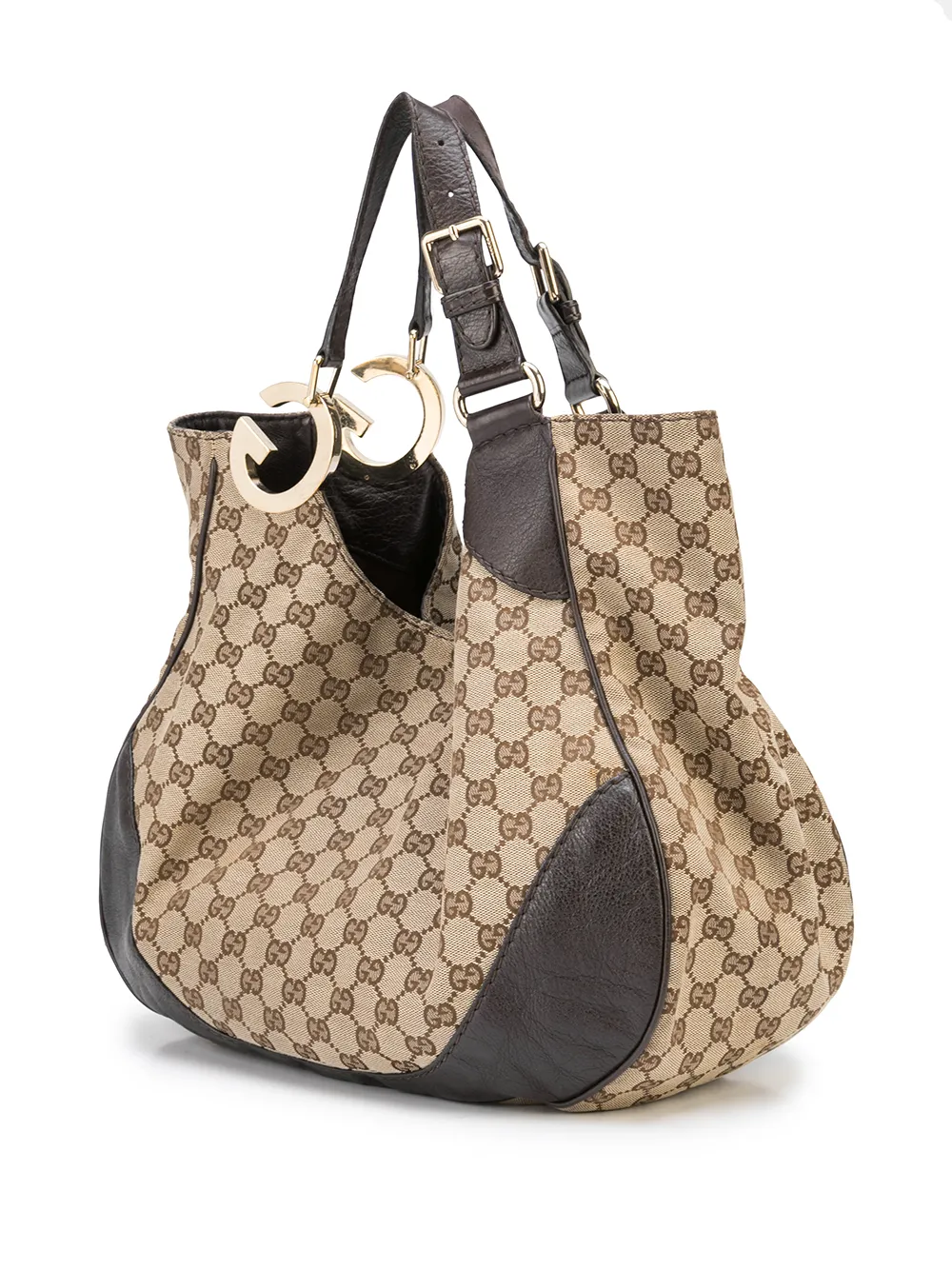 фото Gucci pre-owned сумка-тоут charlotte с логотипом gg