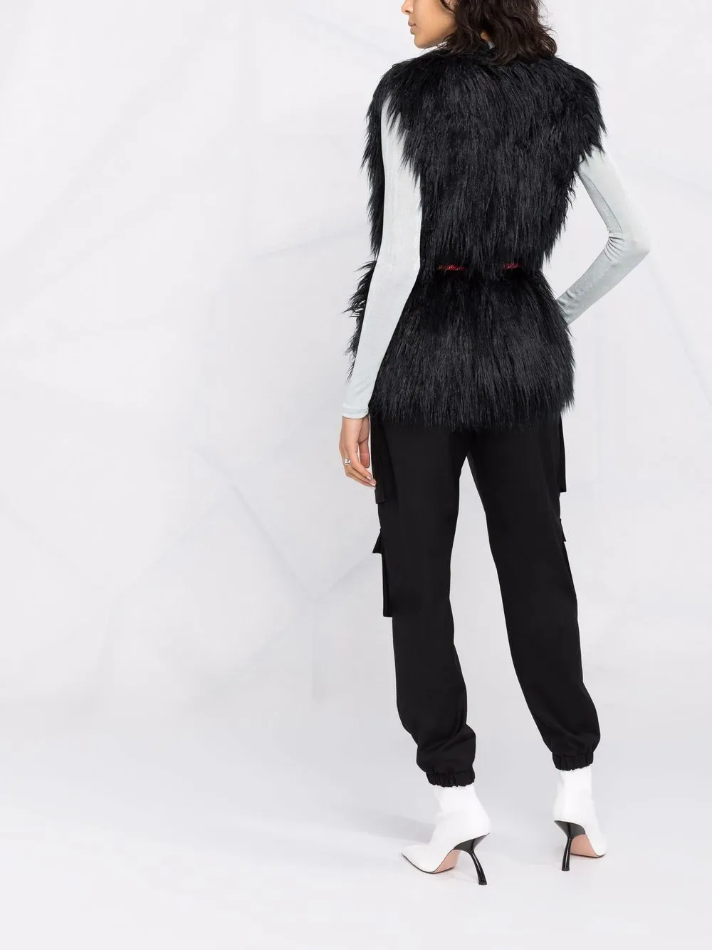 фото Dsquared2 жилет из искусственного меха с поясом