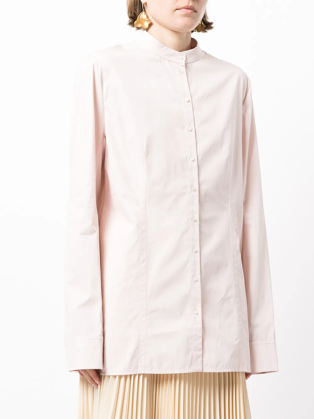 фото Jil sander рубашка с воротником-стойкой