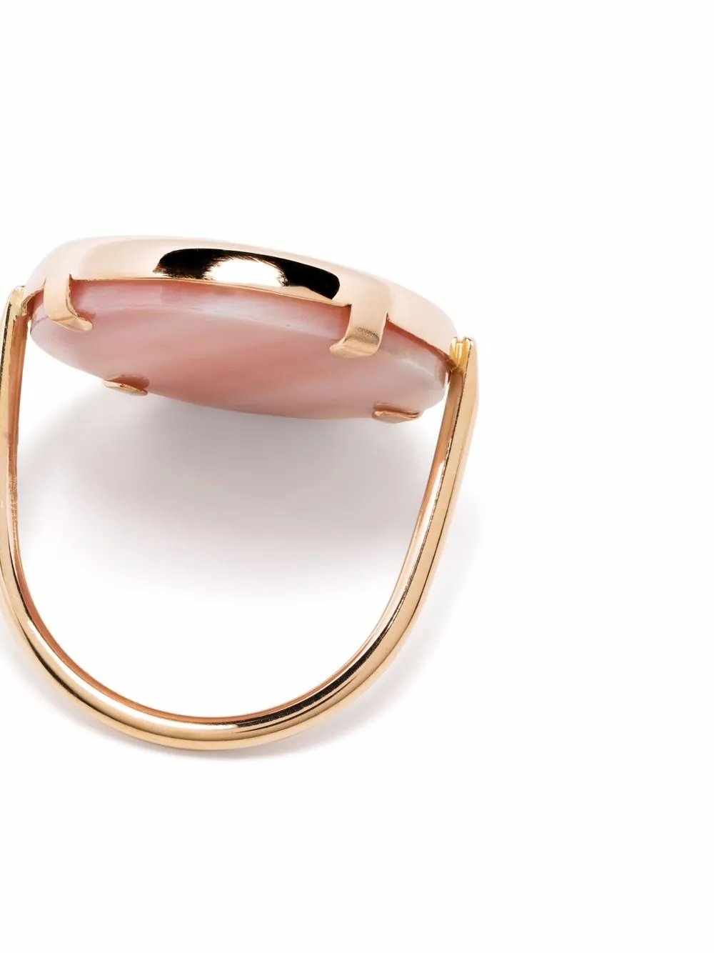 фото Ginette ny кольцо mini ever из желтого золота с перламутром