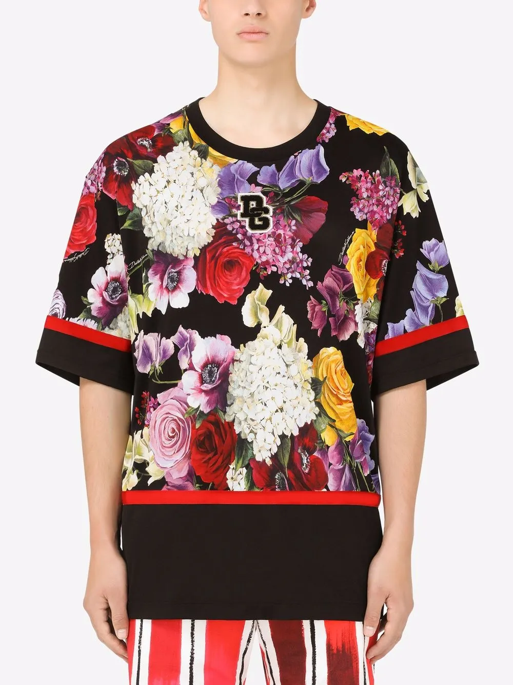 фото Dolce & gabbana футболка с цветочным принтом