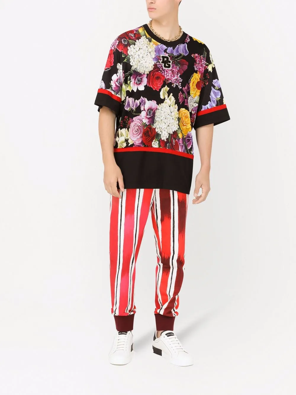 фото Dolce & gabbana футболка с цветочным принтом