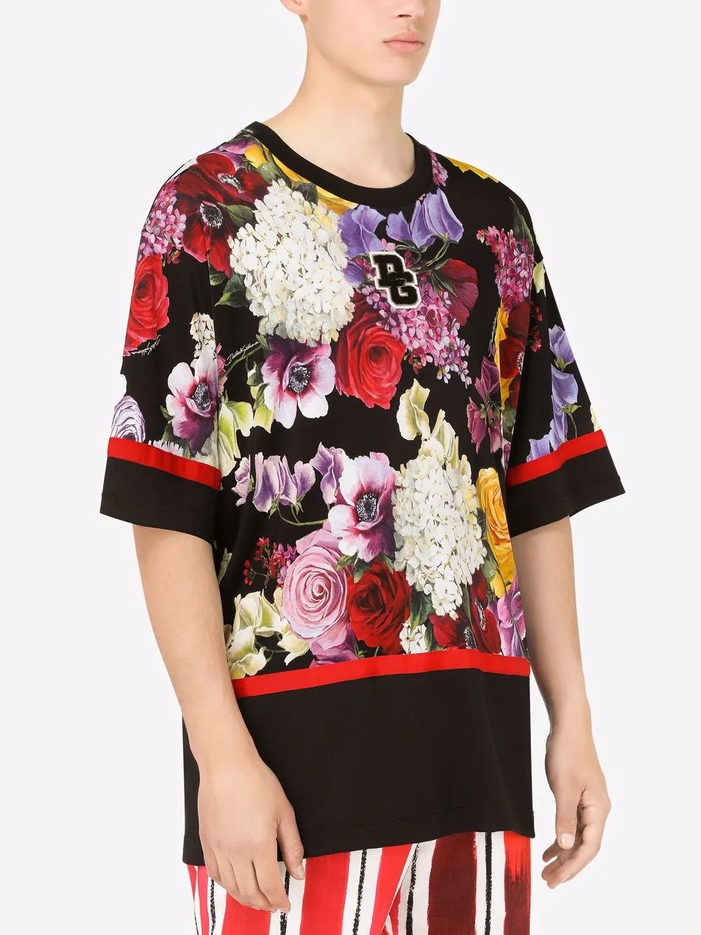 фото Dolce & gabbana футболка с цветочным принтом