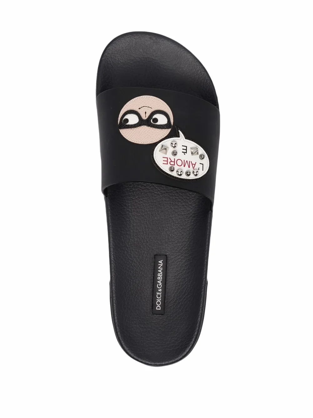 фото Dolce & gabbana шлепанцы с нашивками