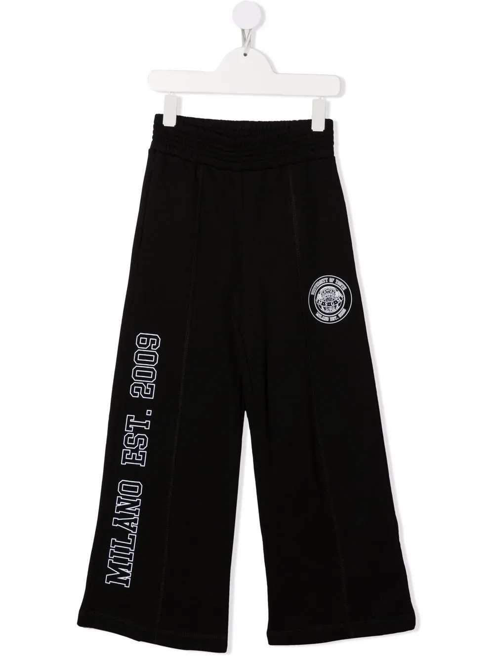 фото Msgm kids спортивные брюки широкого кроя с логотипом