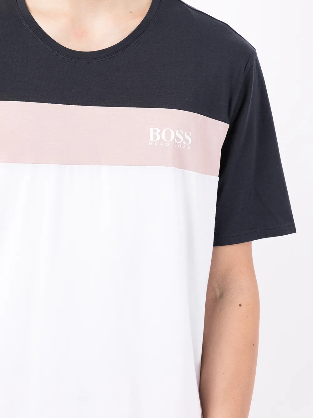 фото Boss футболка в полоску с логотипом