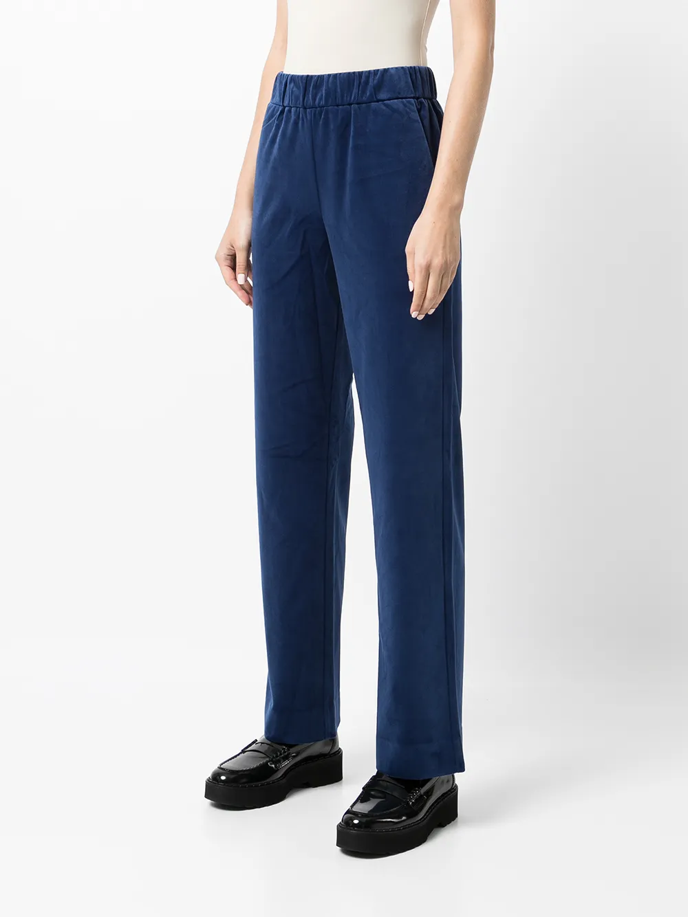 фото Emporio armani бархатные брюки с вышитым логотипом