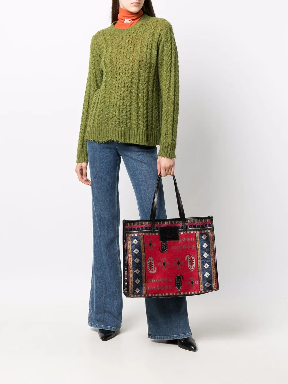 фото Etro сумка-тоут с жаккардовым узором