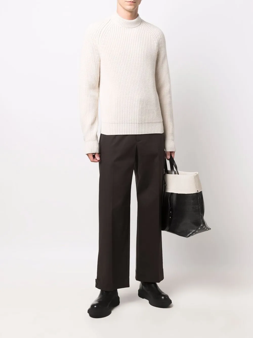 фото Bottega veneta брюки строгого кроя со складками