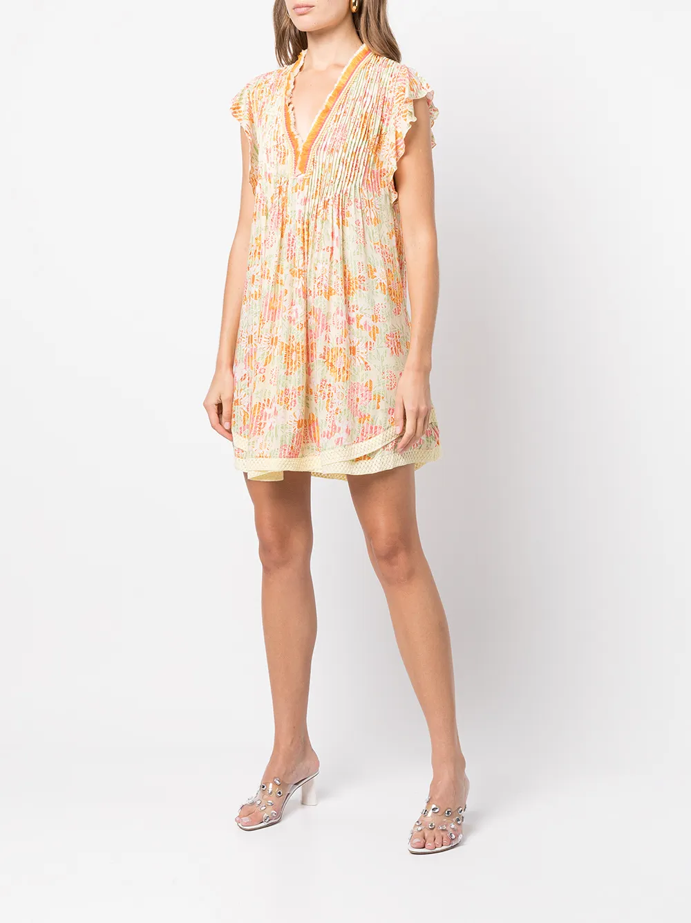 фото Poupette st barth платье sasha с цветочным принтом