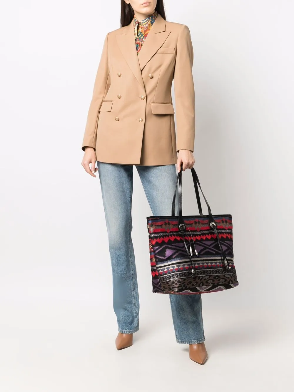 фото Etro плетеная сумка-тоут