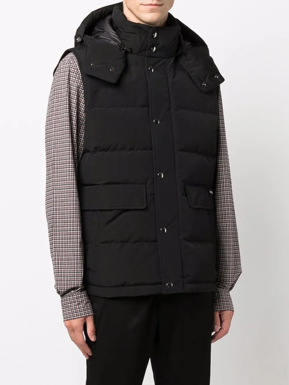 фото Woolrich жилет aleutian со съемным капюшоном