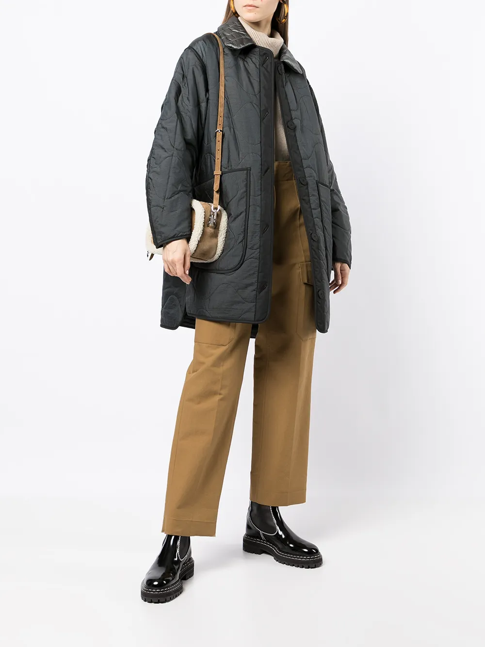 фото Marfa stance стеганое однобортное пальто