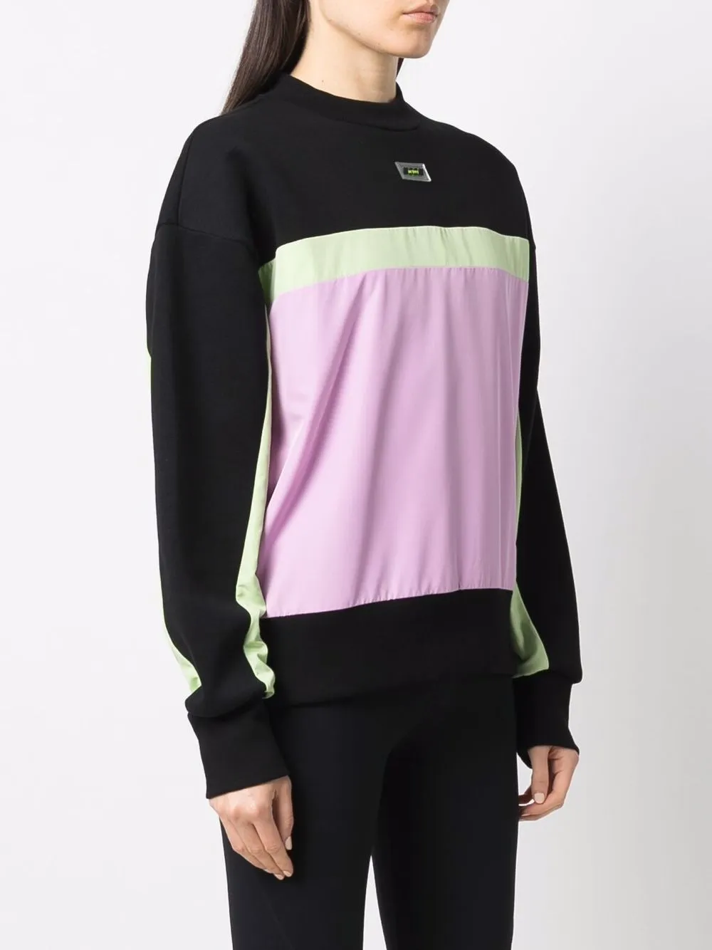 фото Msgm толстовка в стиле колор-блок с логотипом