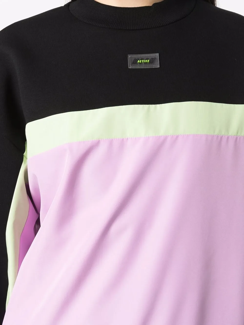 фото Msgm толстовка в стиле колор-блок с логотипом