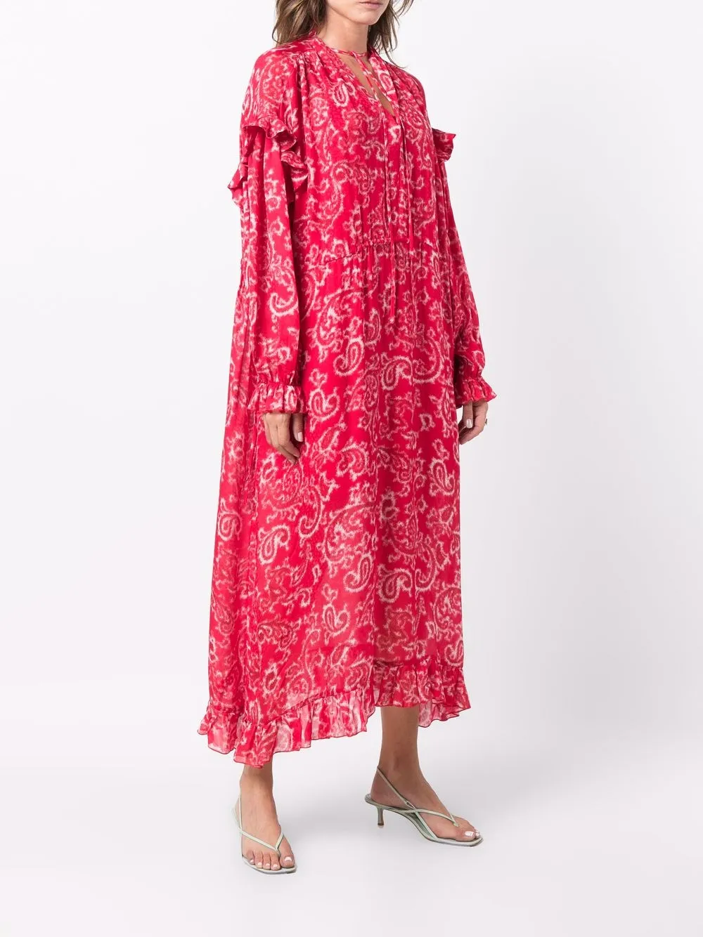 фото Msgm платье макси с геометричным узором