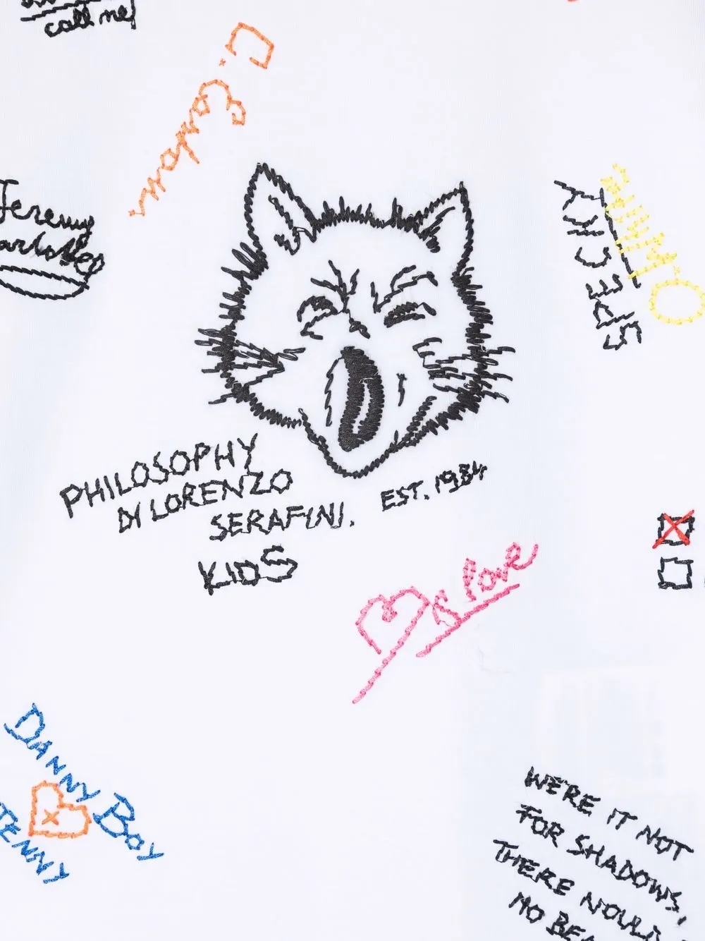 фото Philosophy di lorenzo serafini kids топ с длинными рукавами и вышивкой