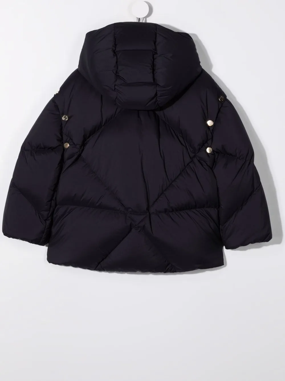 фото Moncler enfant пуховик с нашивкой-логотипом