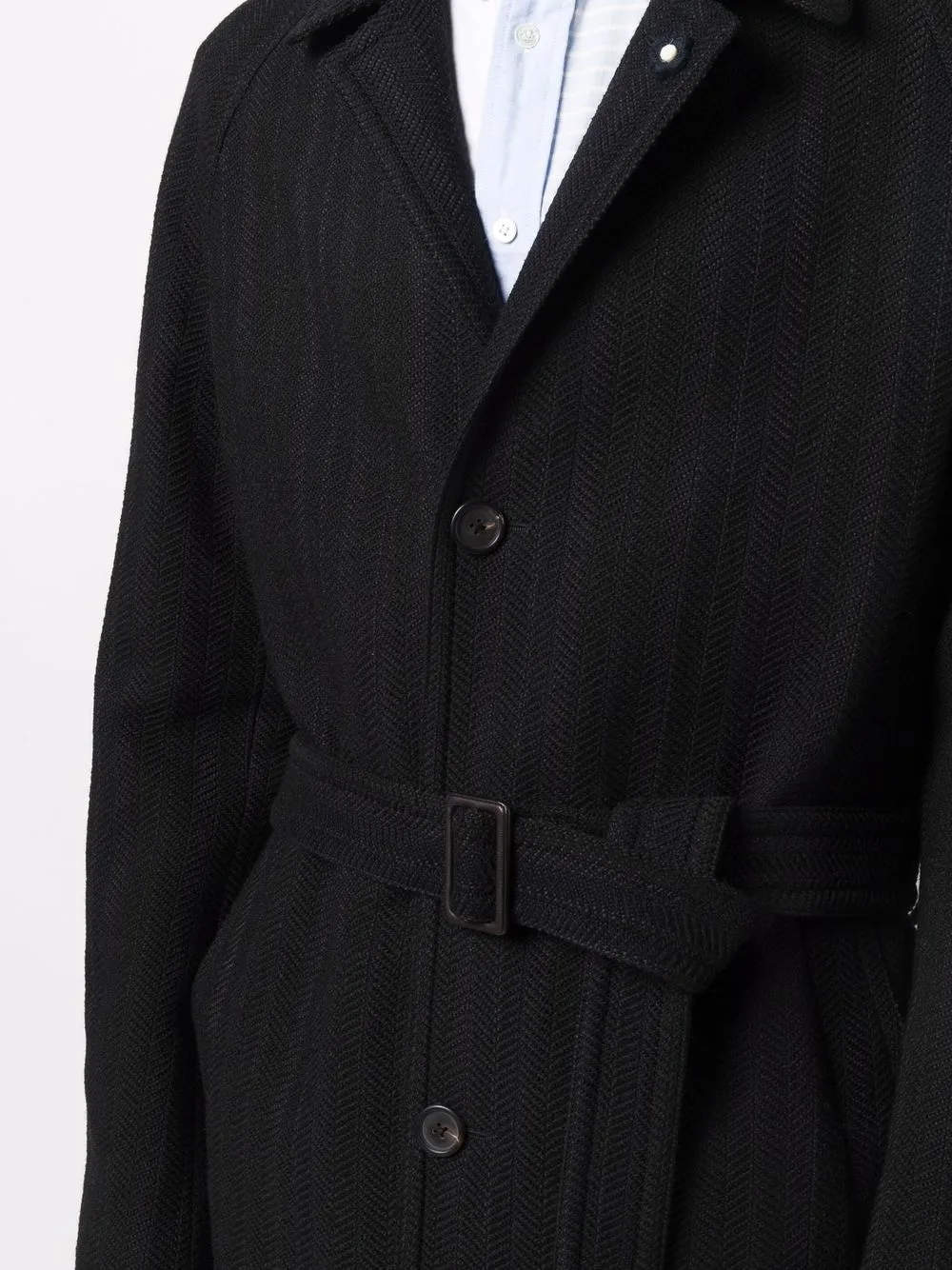 фото Lardini однобортное пальто с поясом