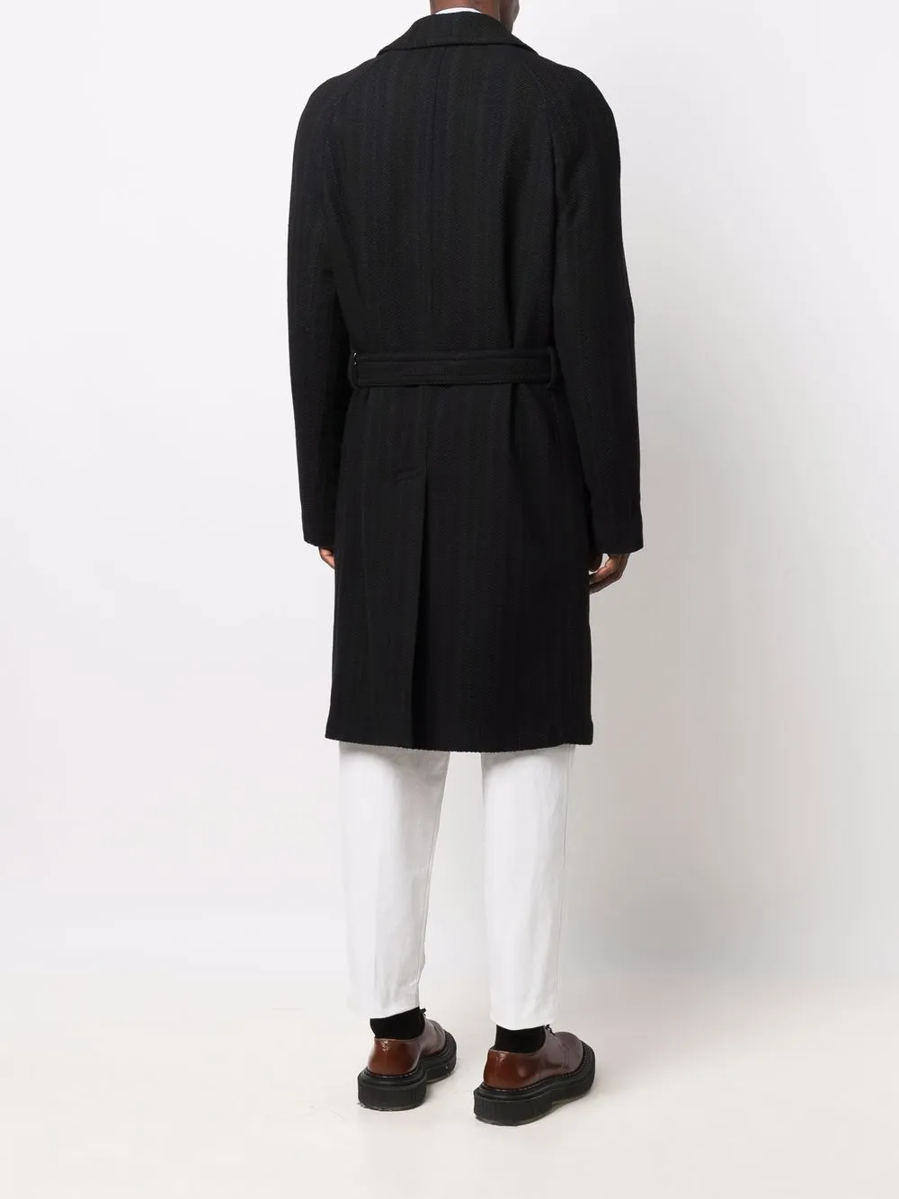фото Lardini однобортное пальто с поясом