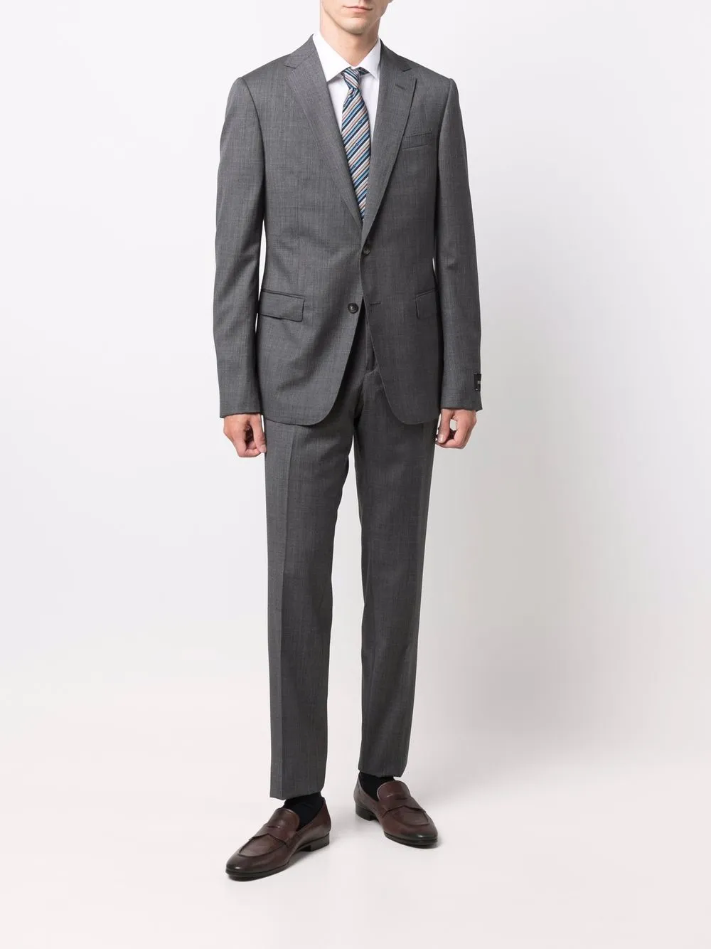 фото Z zegna шерстяной костюм в клетку