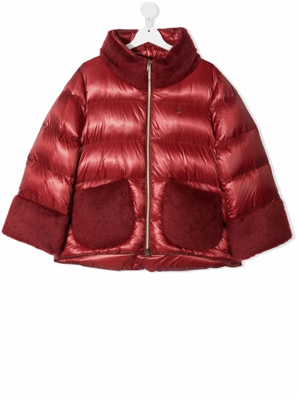 фото Herno kids пуховик с искусственным мехом