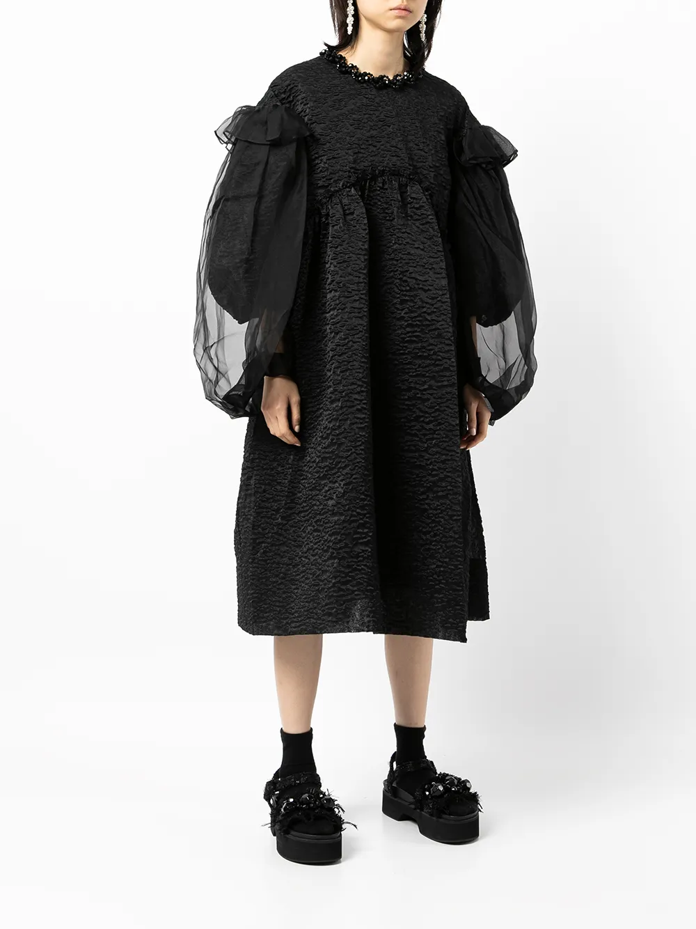 фото Simone rocha платье с декорированным вырезом