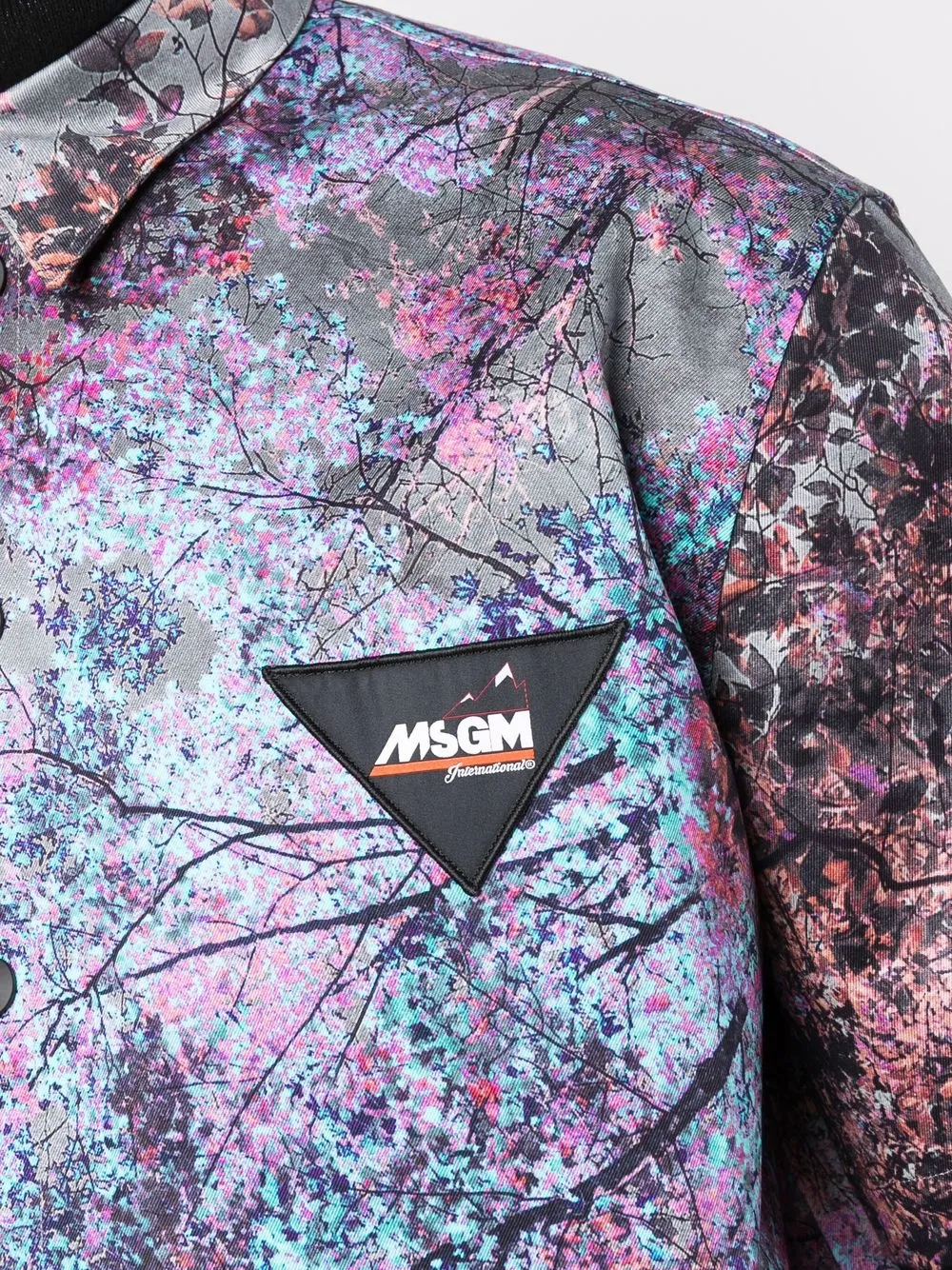 фото Msgm рубашка с короткими рукавами и принтом