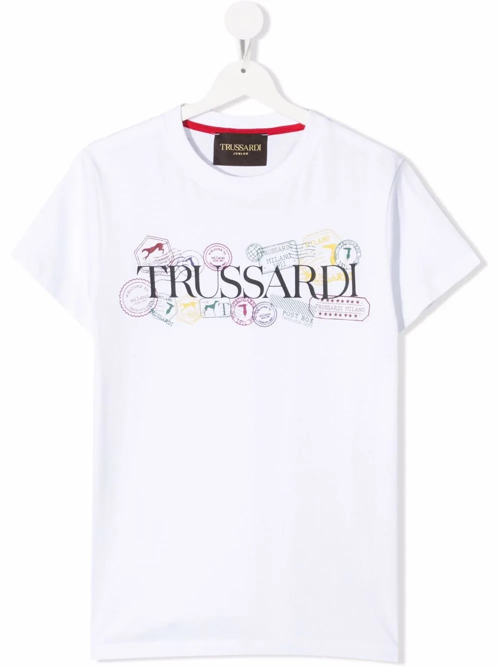 фото Trussardi junior футболка с логотипом