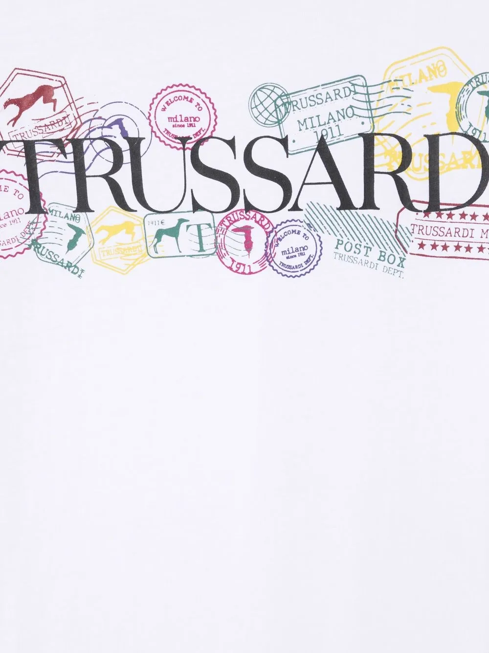 фото Trussardi junior футболка с логотипом