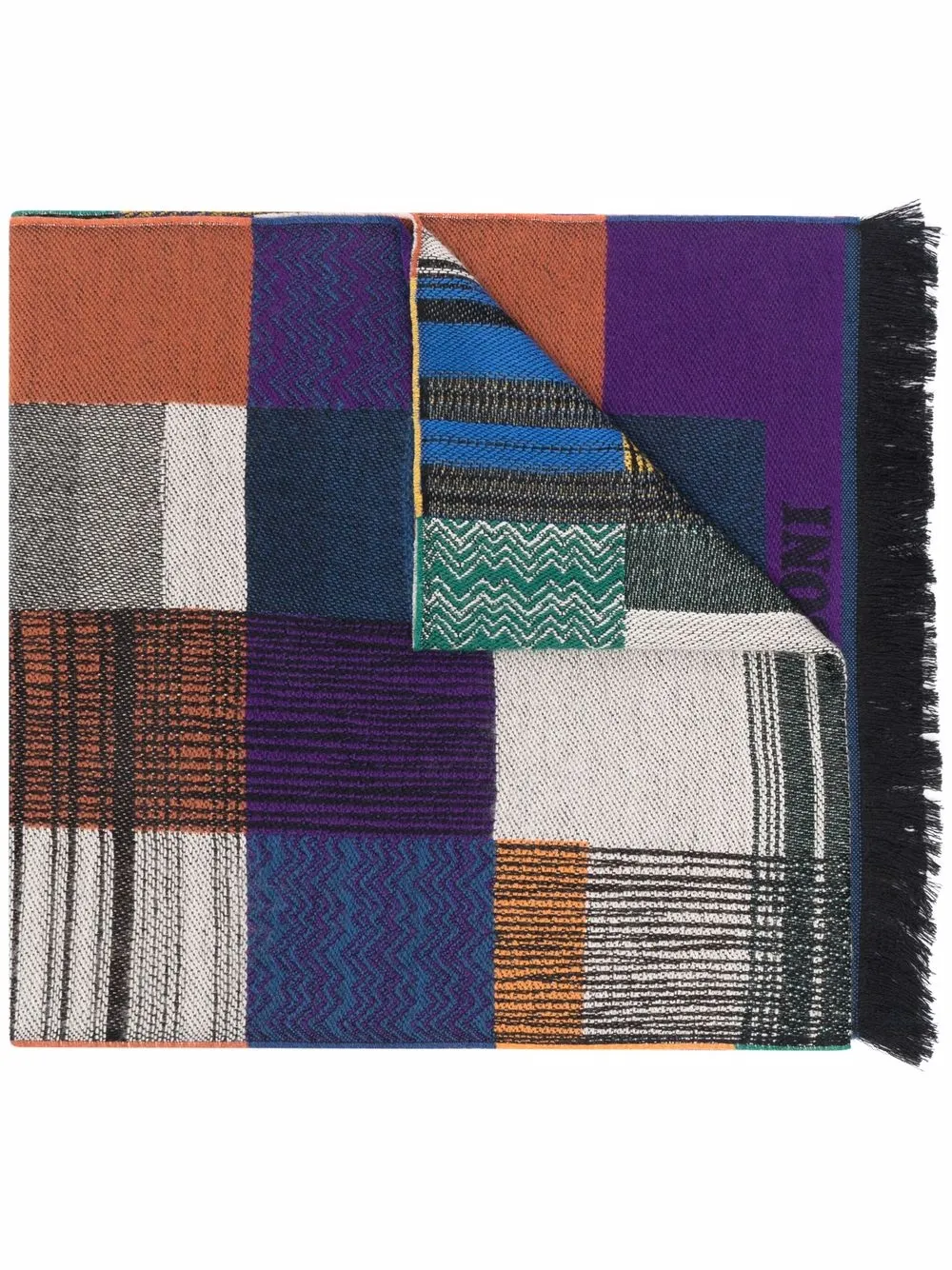 фото Missoni шарф в технике пэчворк