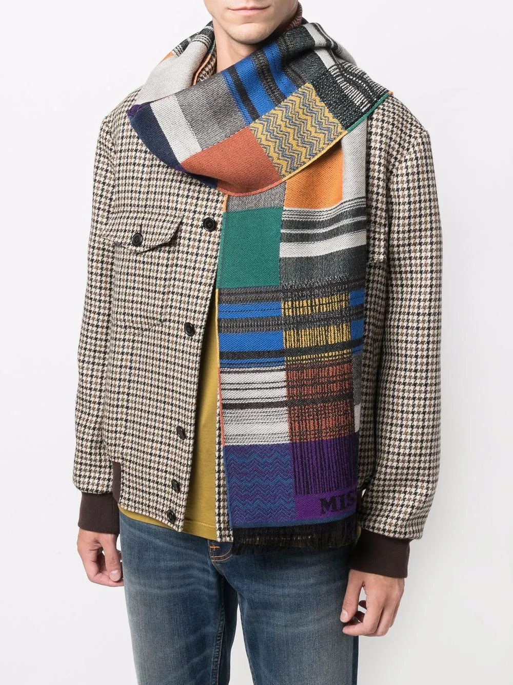 фото Missoni шарф в технике пэчворк