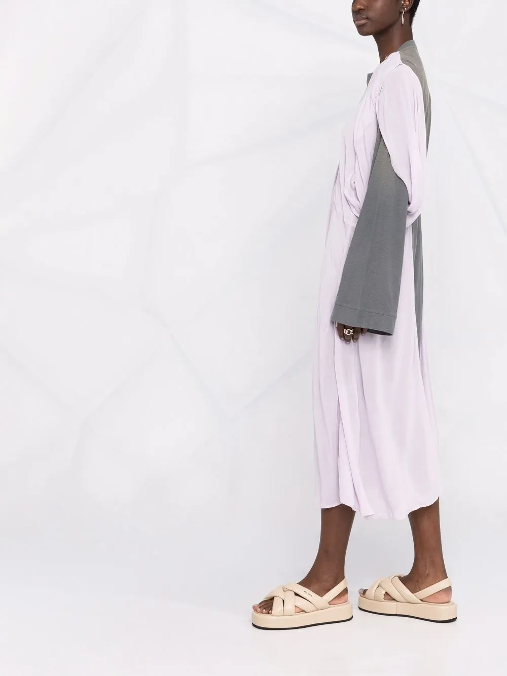 фото Acne studios платье-рубашка со вставками