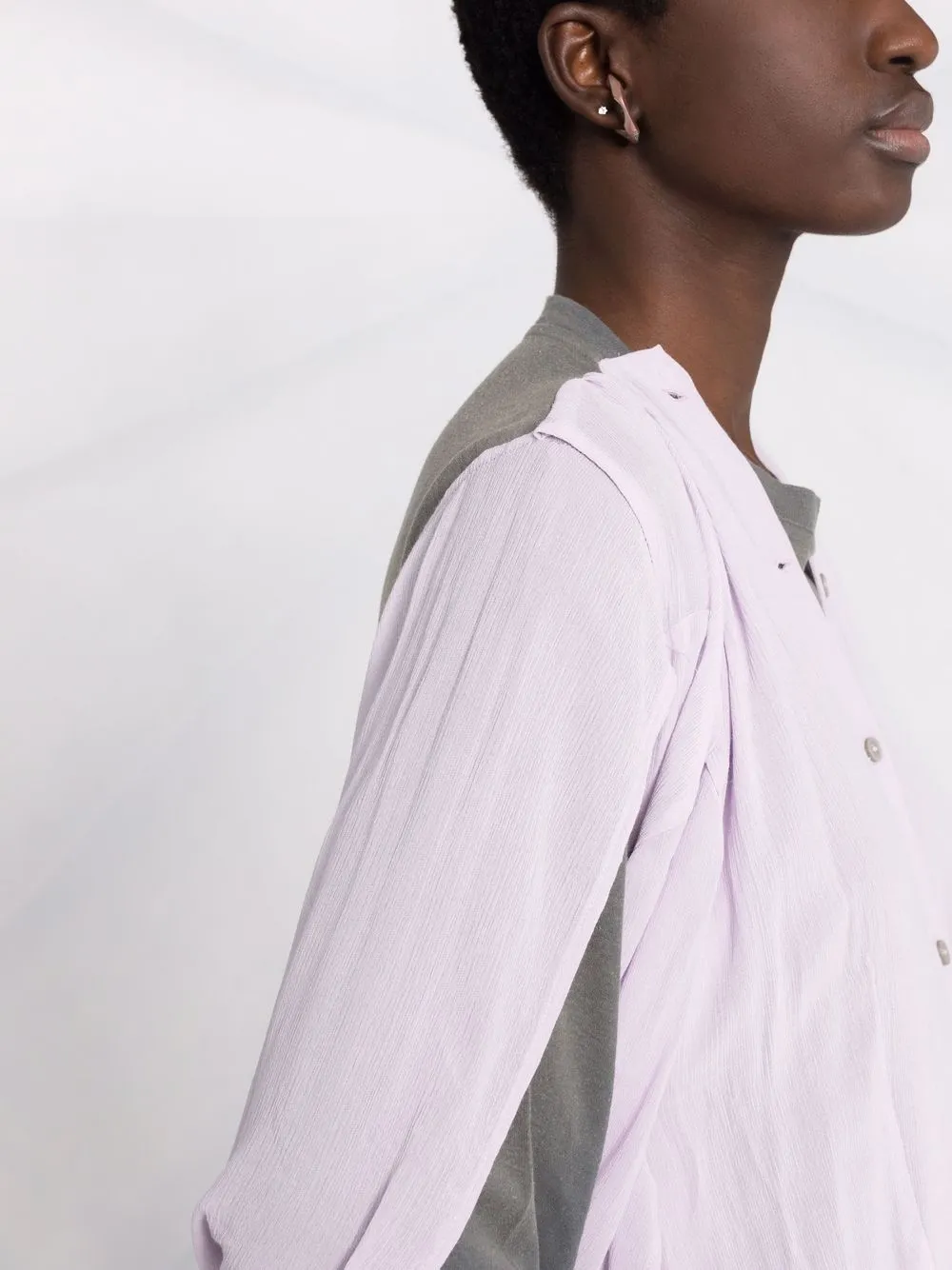 фото Acne studios платье-рубашка со вставками