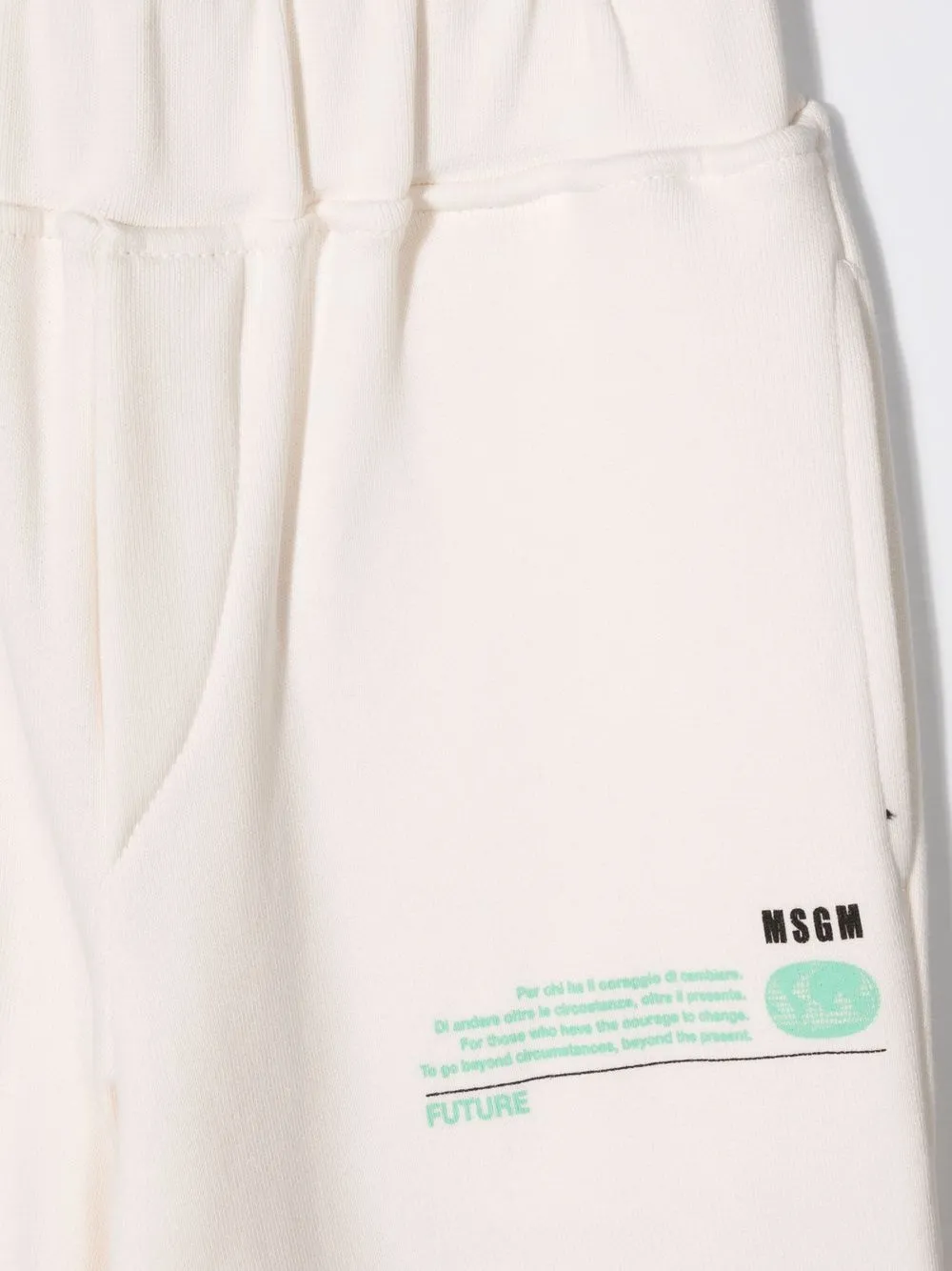 фото Msgm kids спортивные брюки с графичным принтом