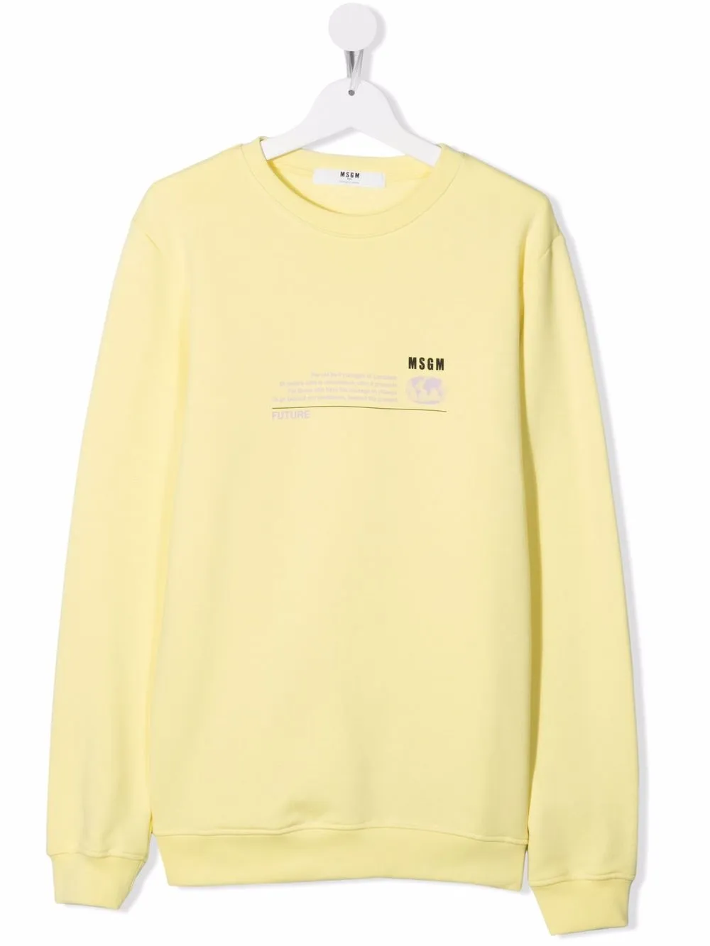 фото Msgm kids толстовка из органического хлопка с принтом future