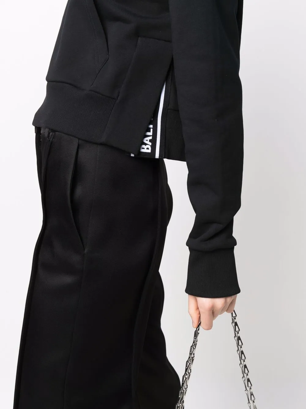 фото Balmain укороченное худи с логотипом