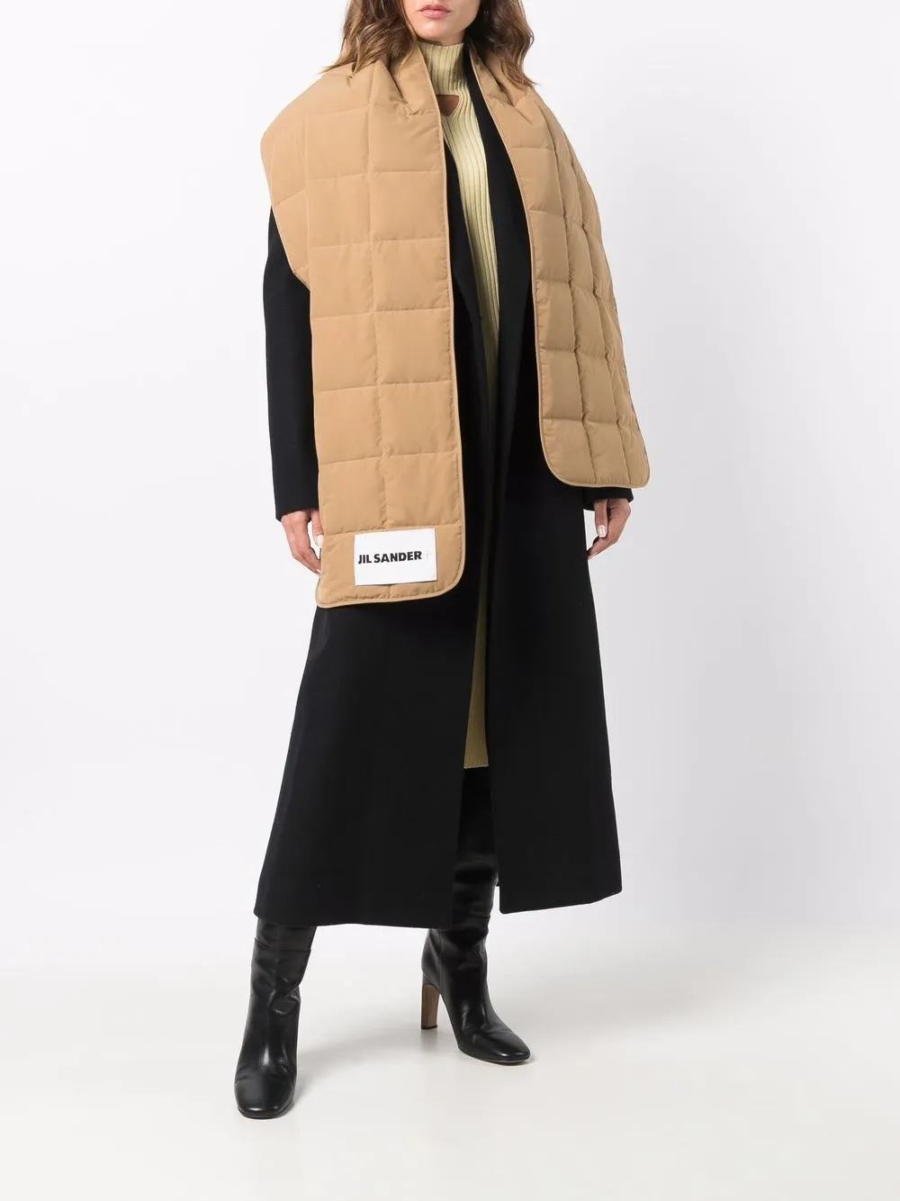 фото Jil sander дутый шарф с нашивкой-логотипом