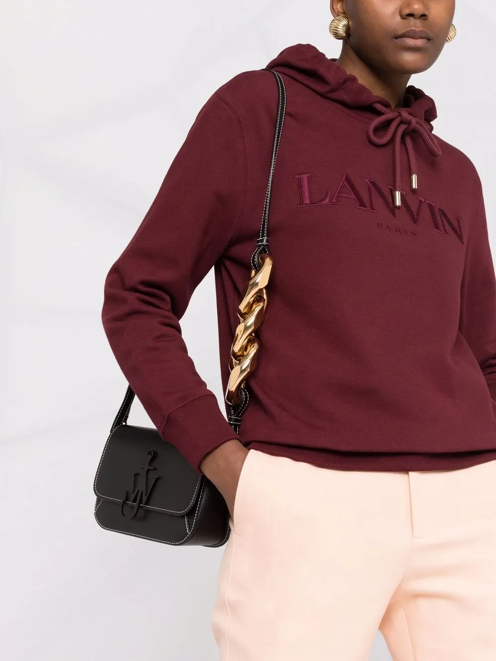 фото Lanvin худи с вышитым логотипом