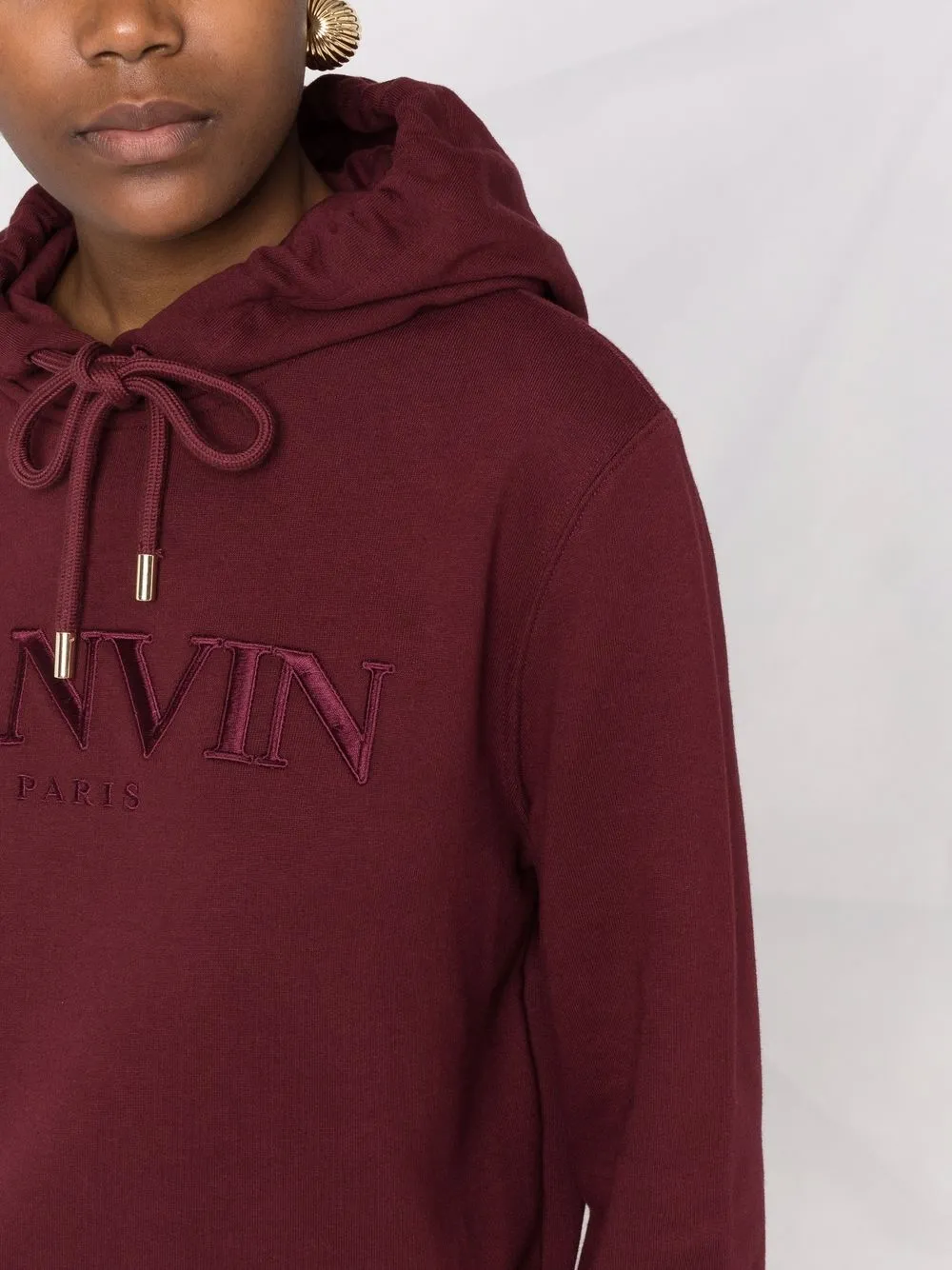 фото Lanvin худи с вышитым логотипом
