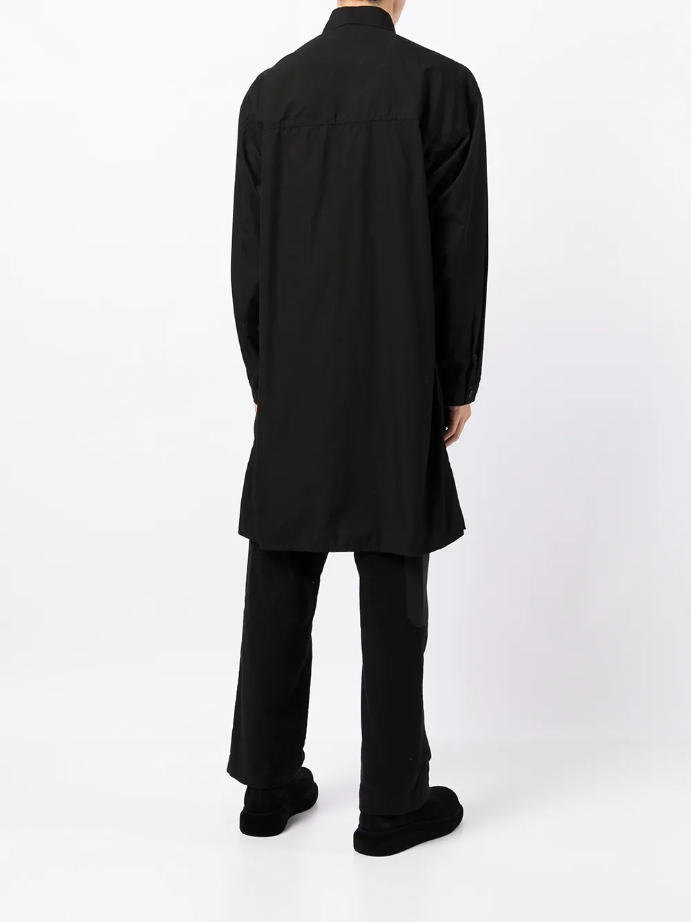 фото Yohji yamamoto длинная рубашка на пуговицах