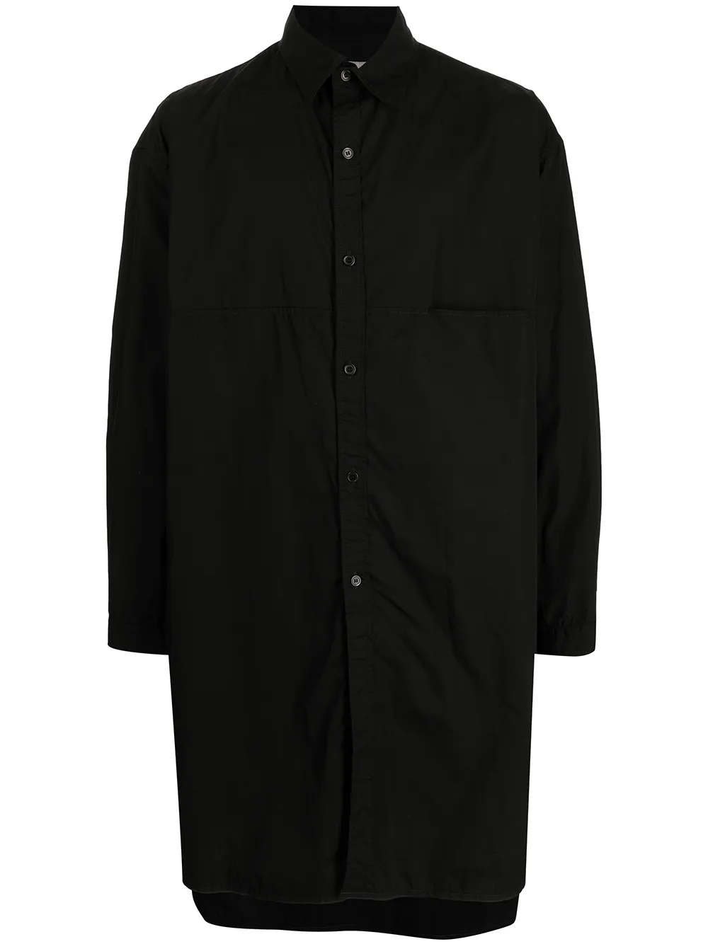 фото Yohji yamamoto длинная рубашка на пуговицах