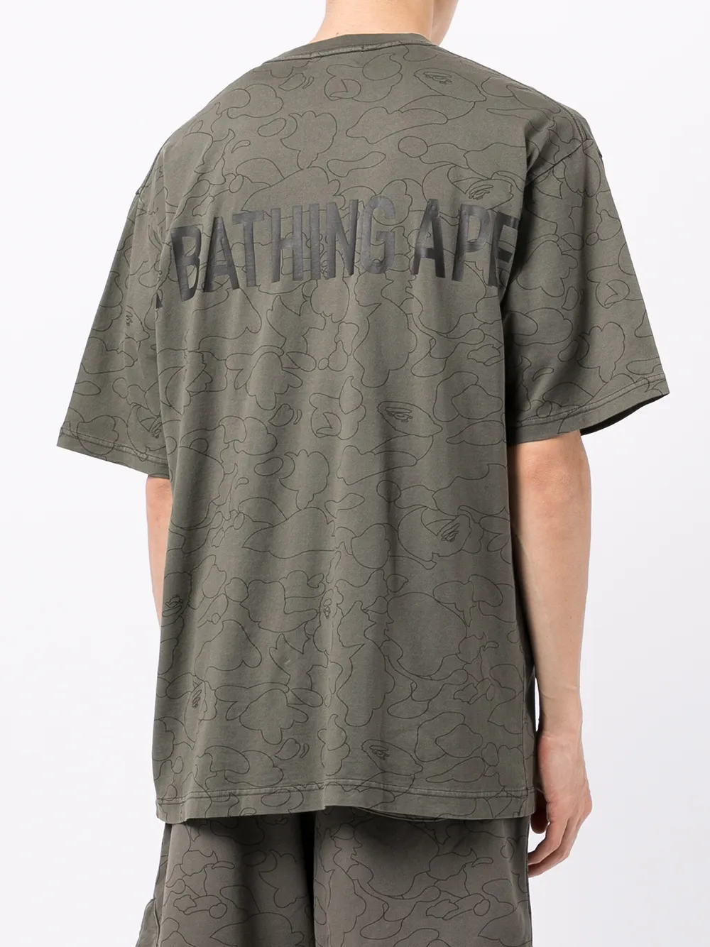 фото A bathing ape® футболка camo washed с логотипом