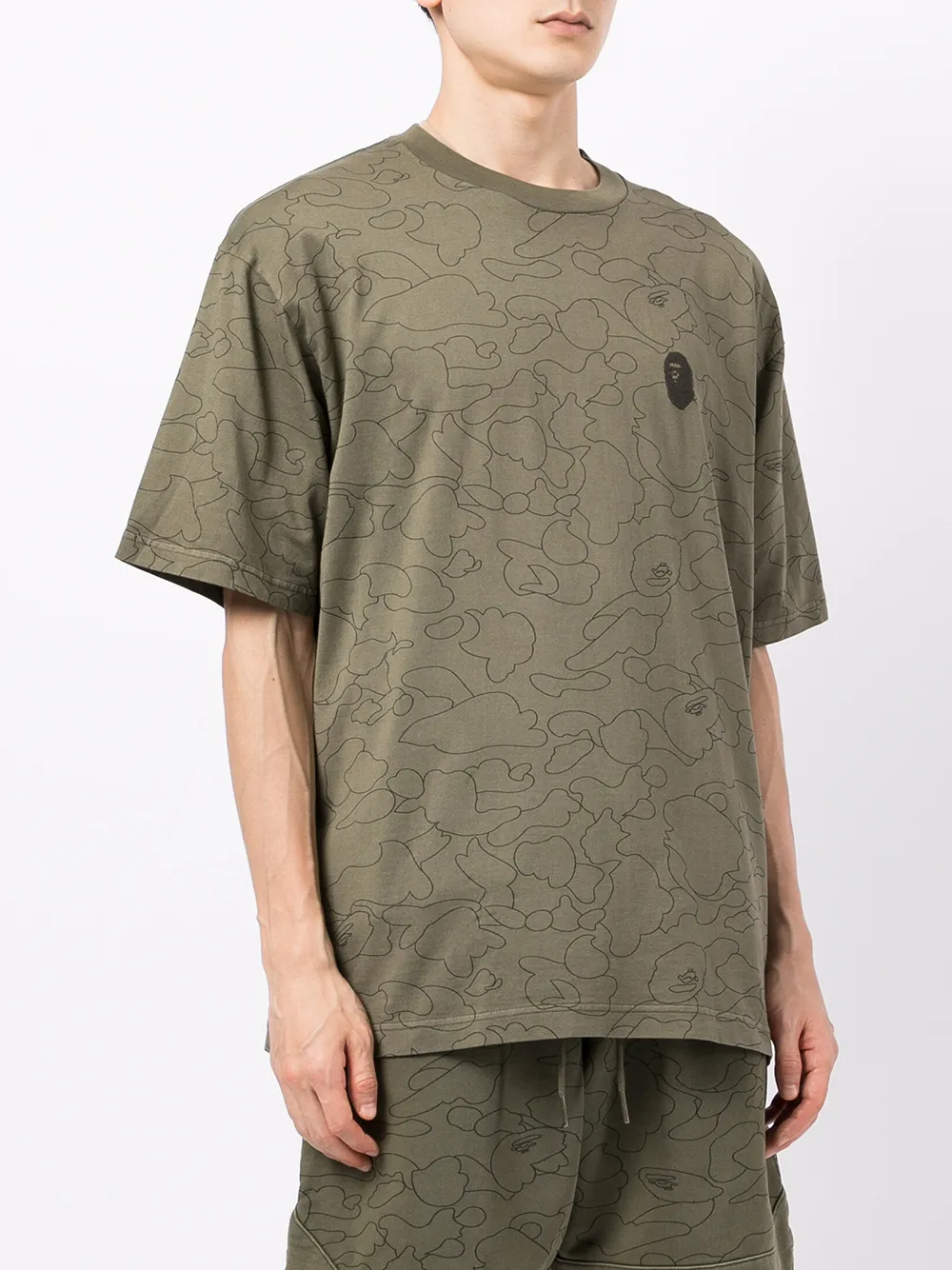 фото A bathing ape® футболка camo washed с логотипом