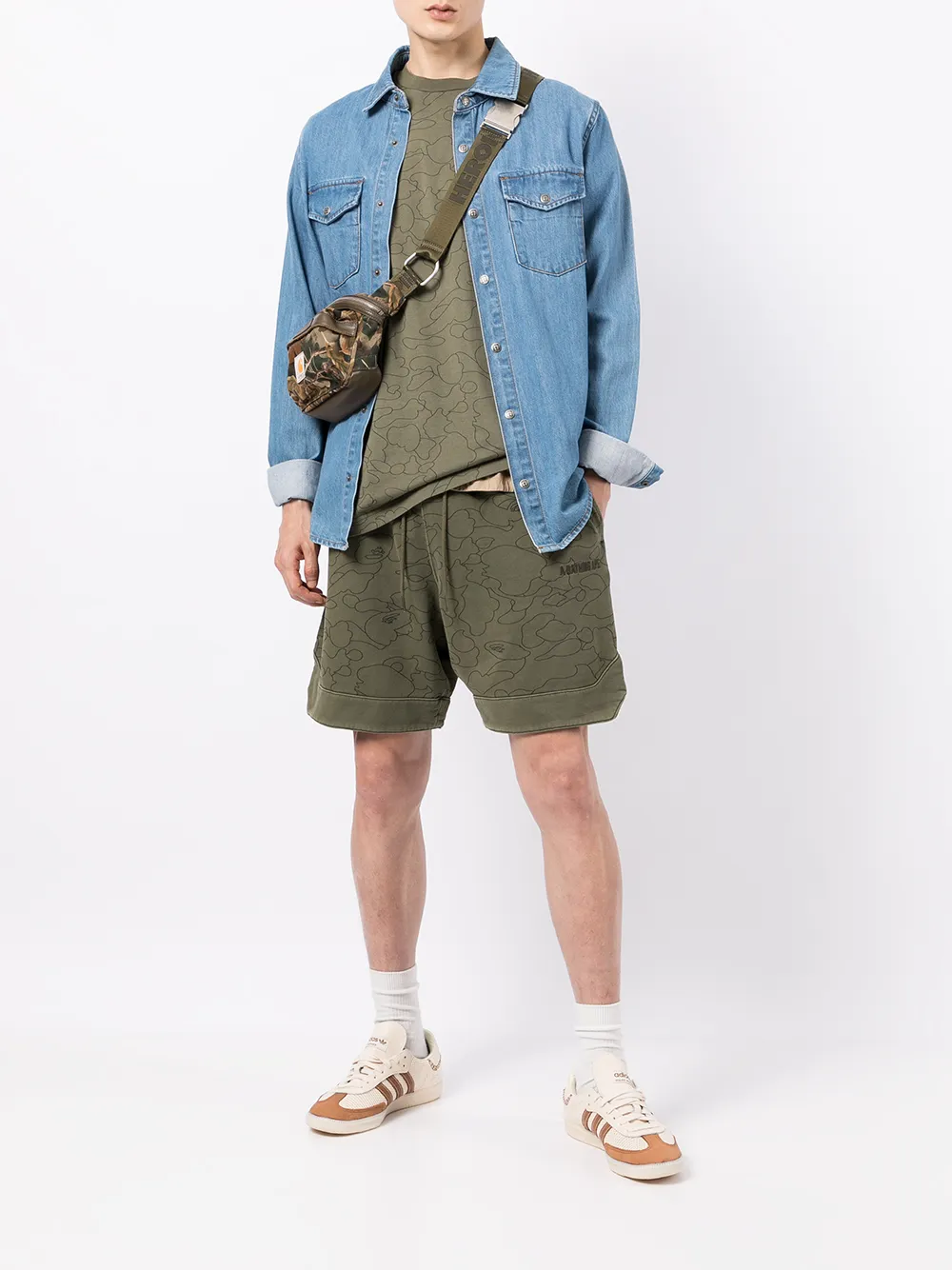 фото A bathing ape® шорты line 1st camo sweat