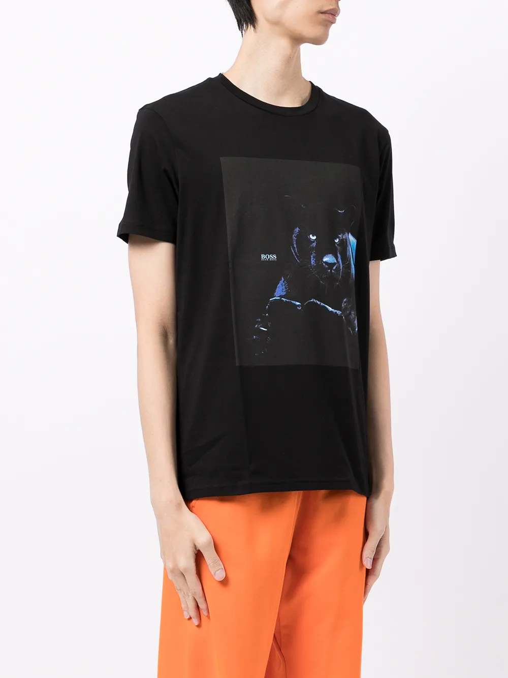 фото Boss футболка со светоотражающим принтом