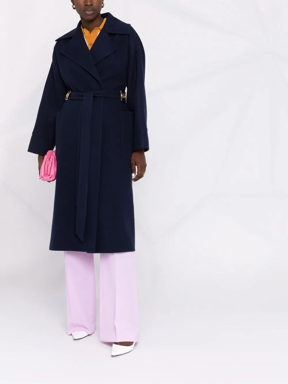 фото Lanvin пальто с поясом и логотипом