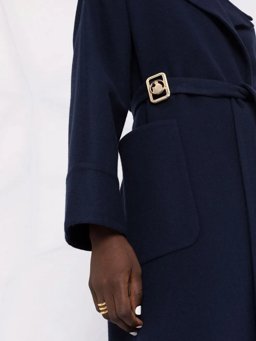 фото Lanvin пальто с поясом и логотипом