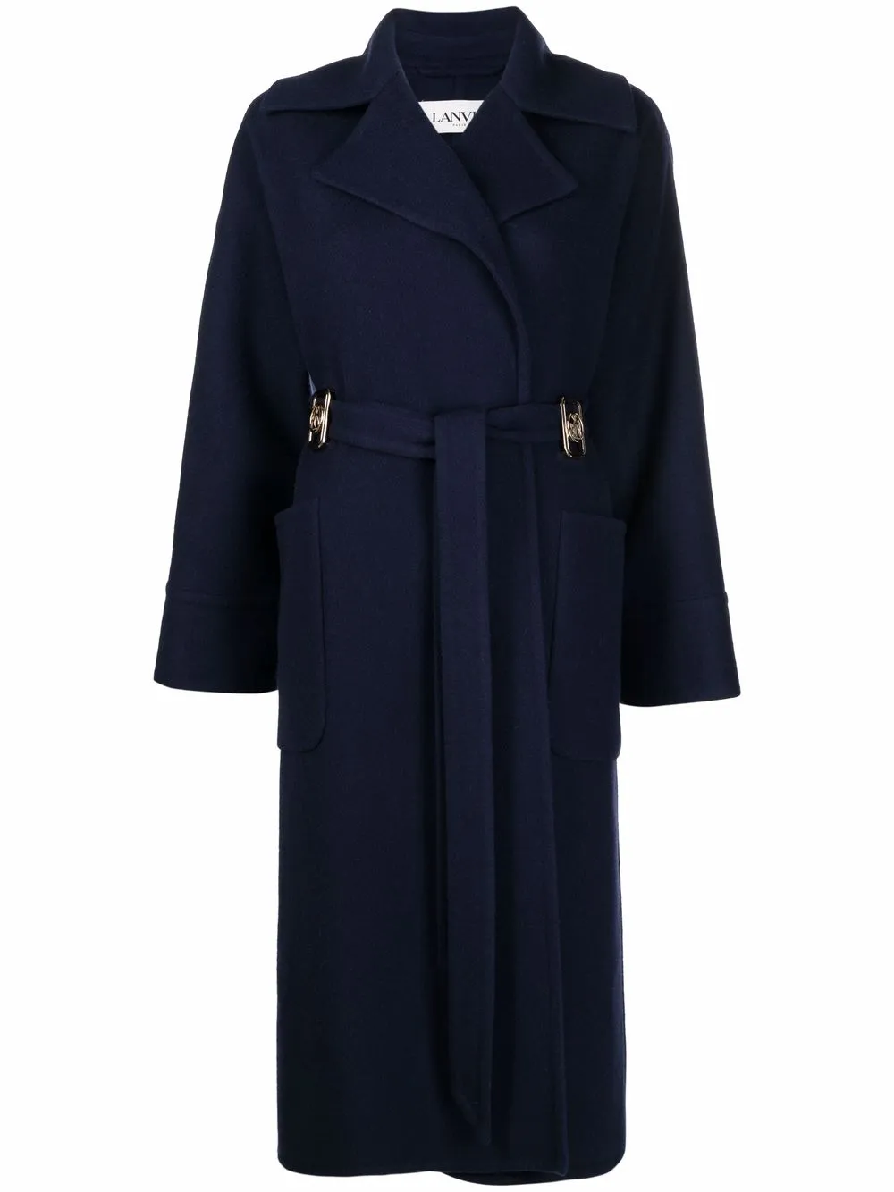 фото Lanvin пальто с поясом и логотипом