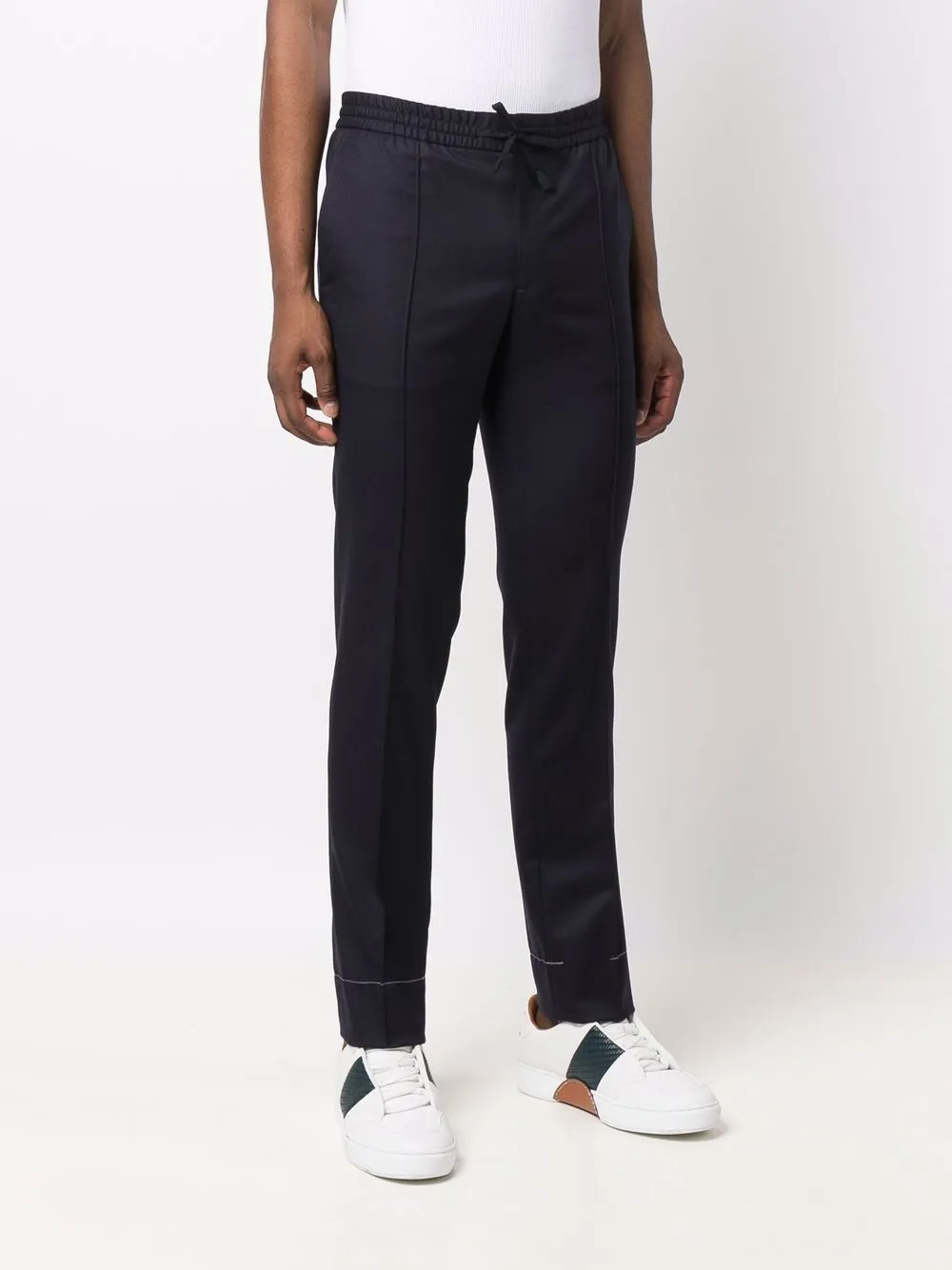 фото Brioni зауженные брюки с кулиской